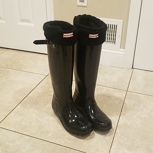 Hunter tall glossy rainboots